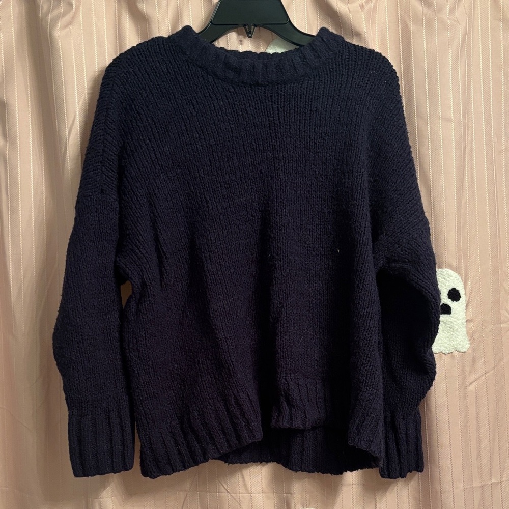 Aerie Navy Women's Crew Neck Sweater